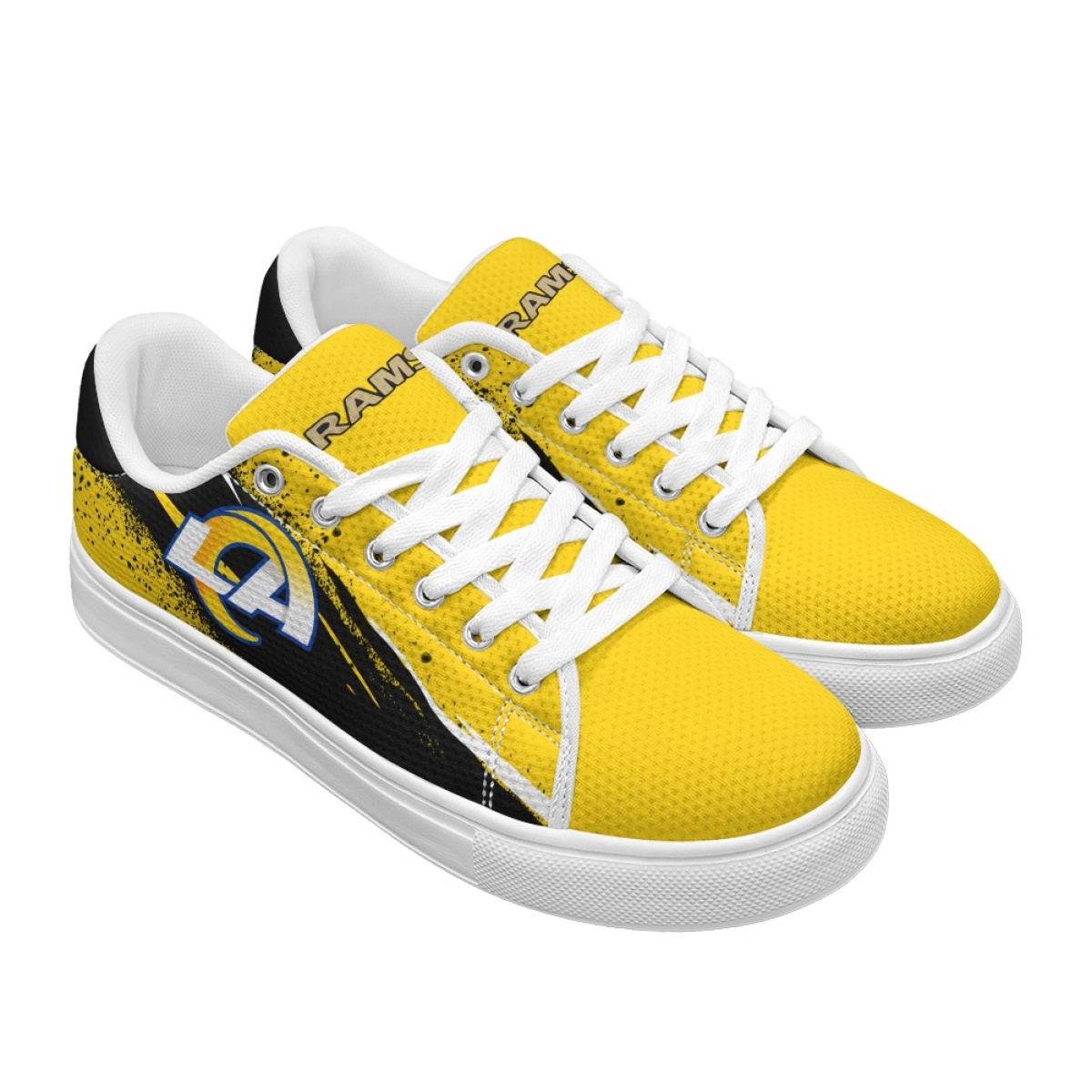 Men's Los Angeles Rams Low Top Casual Sneakers/Shoes 001